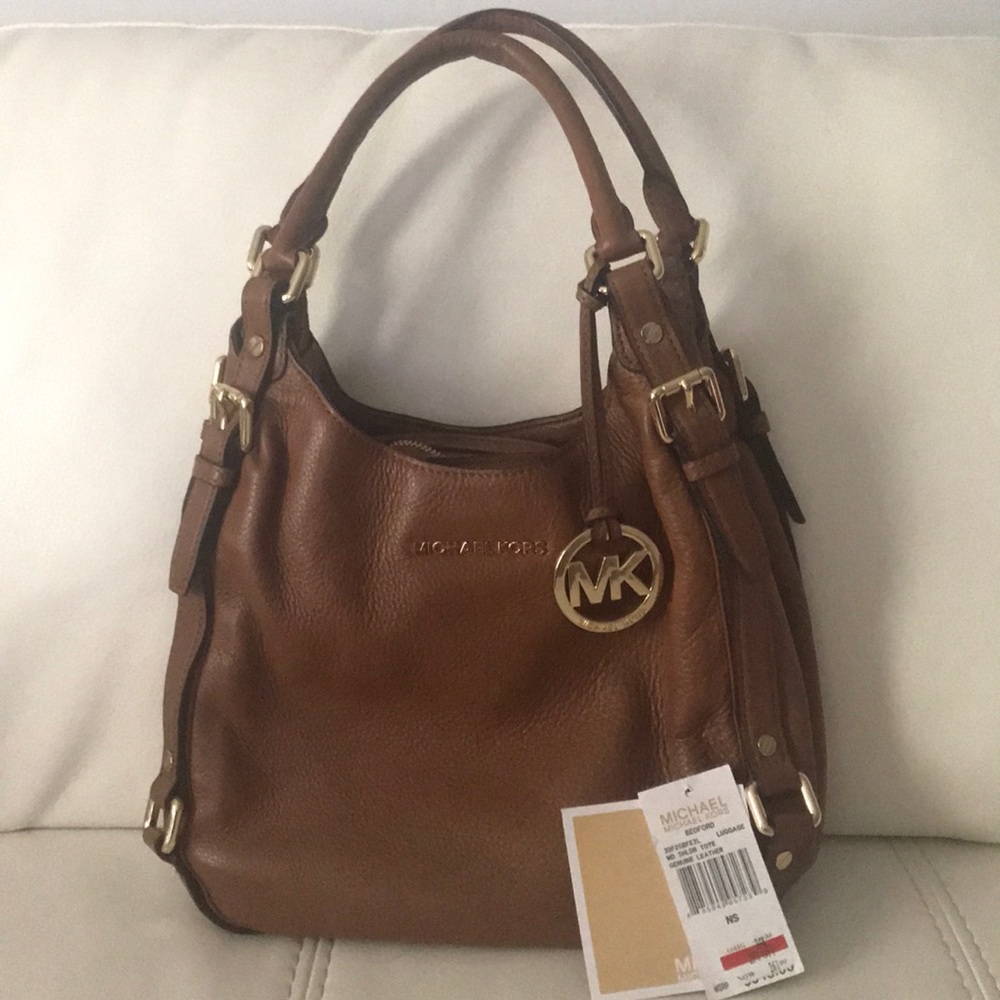 Michael Kors Bedford Leather Shoulder Tote
